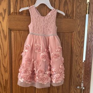 Pink Floral Kids Dress